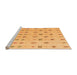 Sideview of Machine Washable Abstract Orange Modern Area Rugs, wshabs4830org