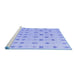 Sideview of Machine Washable Abstract Blue Modern Rug, wshabs4830blu