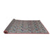 Sideview of Abstract Dark Gray Modern Rug, abs4831