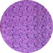 Round Abstract Purple Modern Rug, abs4831pur