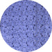 Round Abstract Blue Modern Rug, abs4831blu