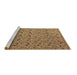 Sideview of Machine Washable Abstract Brown Modern Rug, wshabs4831brn