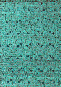 Abstract Turquoise Modern Rug, abs4831turq