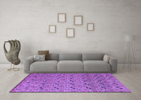 Machine Washable Abstract Purple Modern Rug, wshabs4831pur