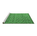 Sideview of Machine Washable Abstract Emerald Green Modern Area Rugs, wshabs4831emgrn