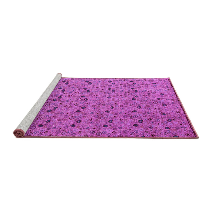 Sideview of Machine Washable Abstract Pink Modern Rug, wshabs4831pnk