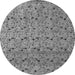 Round Abstract Gray Modern Rug, abs4831gry