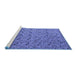 Sideview of Machine Washable Abstract Blue Modern Rug, wshabs4831blu