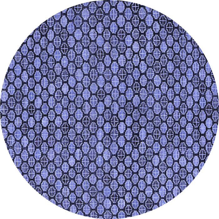 Round Machine Washable Abstract Blue Modern Rug, wshabs4832blu
