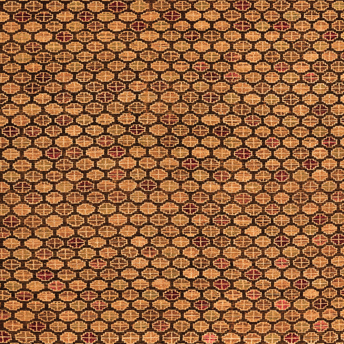 Square Machine Washable Abstract Orange Modern Area Rugs, wshabs4832org