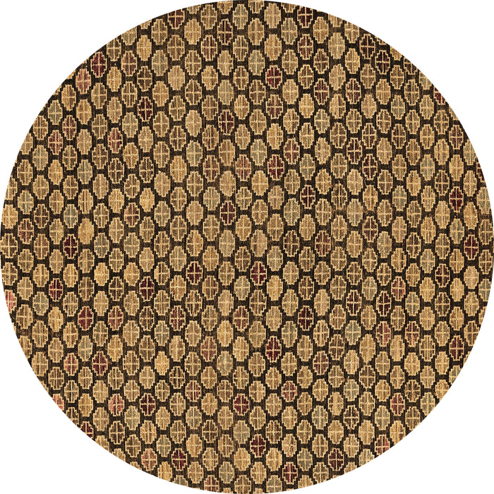 Round Machine Washable Abstract Brown Modern Rug, wshabs4832brn