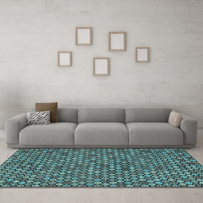 Machine Washable Abstract Light Blue Modern Rug in a Living Room, wshabs4832lblu