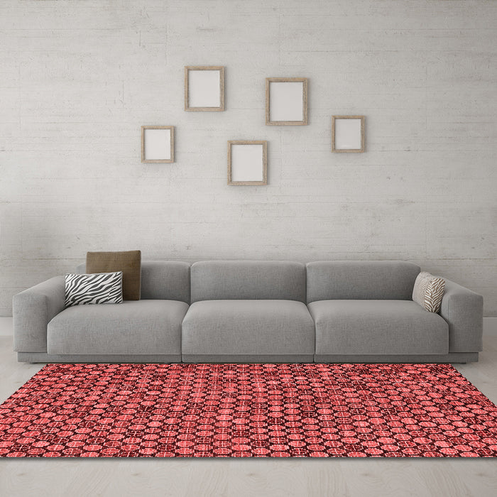 Modern Red Washable Rugs