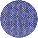 Round Abstract Blue Modern Rug, abs4832blu