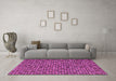 Machine Washable Abstract Pink Modern Rug in a Living Room, wshabs4832pnk