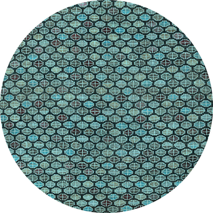 Round Machine Washable Abstract Light Blue Modern Rug, wshabs4832lblu