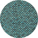 Round Machine Washable Abstract Light Blue Modern Rug, wshabs4832lblu