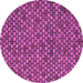 Round Machine Washable Abstract Pink Modern Rug, wshabs4832pnk