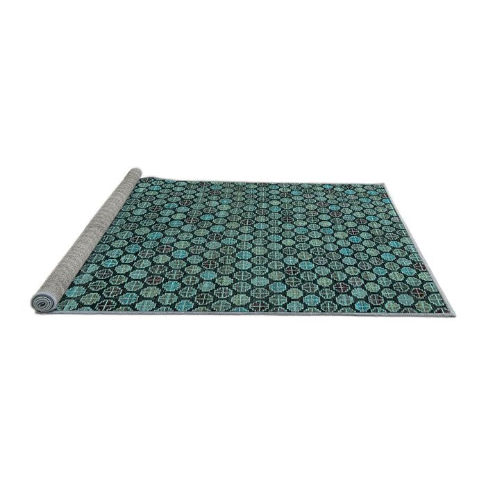 Sideview of Machine Washable Abstract Light Blue Modern Rug, wshabs4832lblu