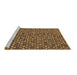 Sideview of Machine Washable Abstract Brown Modern Rug, wshabs4832brn