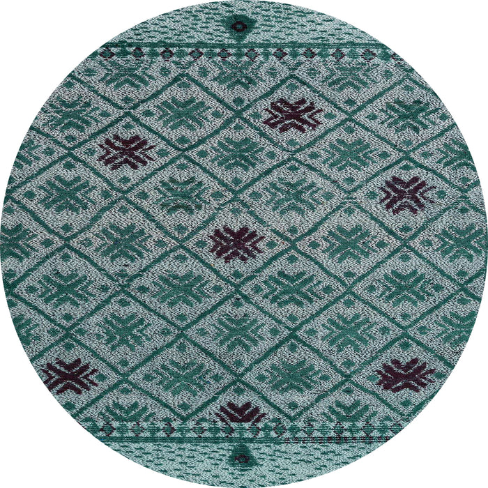Round Machine Washable Abstract Dark Blue Grey Blue Rug, wshabs4833