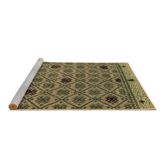 Sideview of Machine Washable Abstract Brown Modern Rug, wshabs4833brn