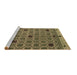 Sideview of Machine Washable Abstract Brown Modern Rug, wshabs4833brn