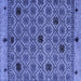 Square Abstract Blue Modern Rug, abs4833blu