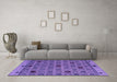 Machine Washable Abstract Purple Modern Area Rugs in a Living Room, wshabs4833pur