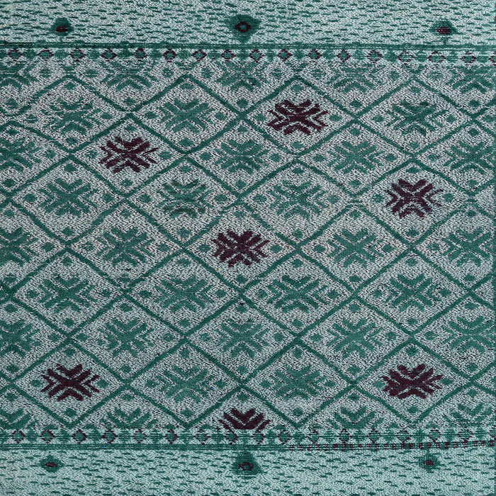 Square Machine Washable Abstract Dark Blue Grey Blue Rug, wshabs4833