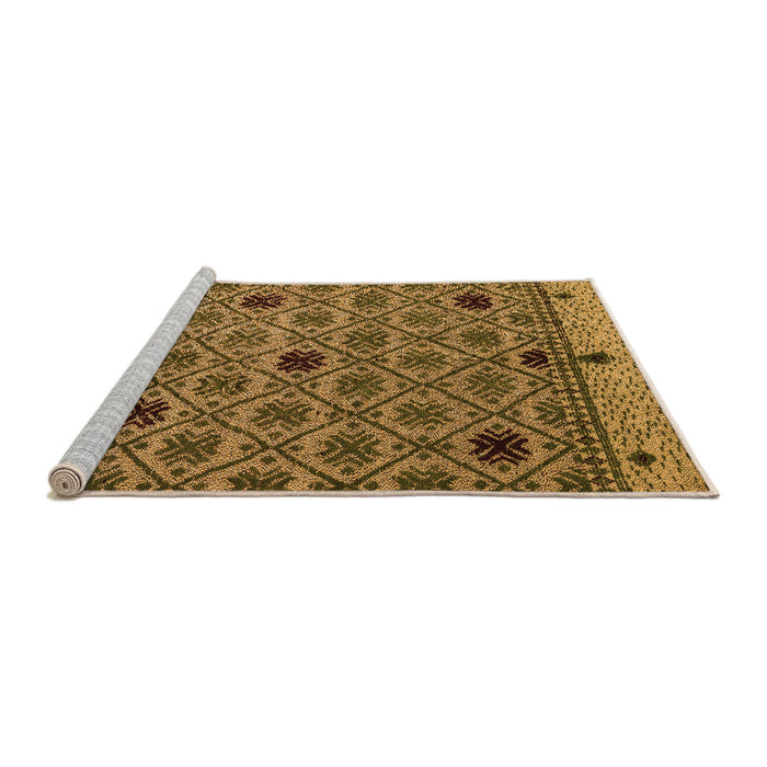 Sideview of Machine Washable Abstract Orange Modern Area Rugs, wshabs4833org