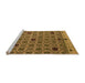 Sideview of Machine Washable Abstract Orange Modern Area Rugs, wshabs4833org