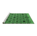 Sideview of Machine Washable Abstract Emerald Green Modern Area Rugs, wshabs4833emgrn