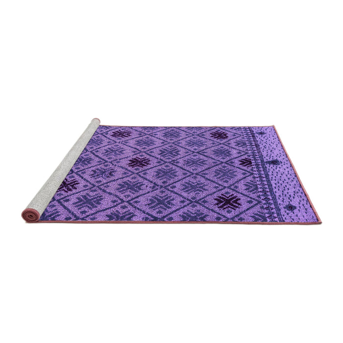 Sideview of Machine Washable Abstract Purple Modern Area Rugs, wshabs4833pur