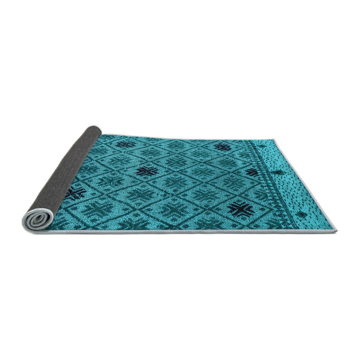Sideview of Abstract Light Blue Modern Rug, abs4833lblu