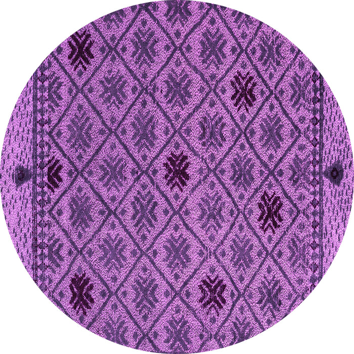 Round Abstract Pink Modern Rug, abs4833pnk
