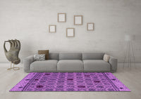 Machine Washable Abstract Pink Modern Rug, wshabs4833pnk