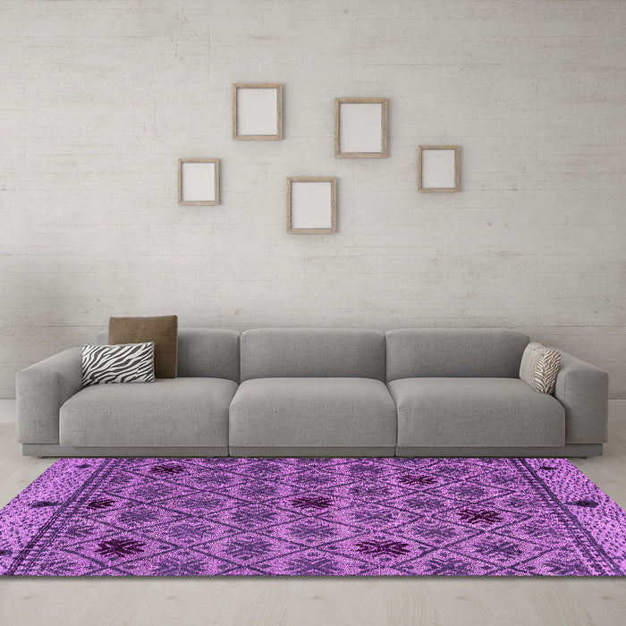 Machine Washable Abstract Pink Modern Rug in a Living Room, wshabs4833pnk