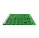 Sideview of Machine Washable Abstract Green Modern Area Rugs, wshabs4833grn