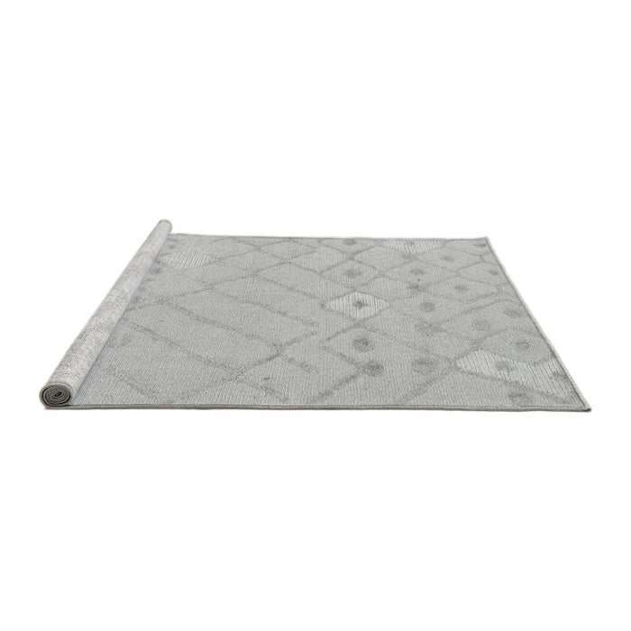 Sideview of Machine Washable Solid Gray Modern Rug, wshabs4834gry