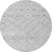 Round Solid Gray Modern Rug, abs4834gry