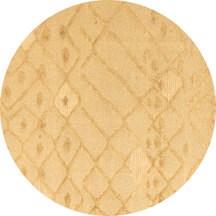 Round Solid Brown Modern Rug, abs4834brn