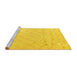 Sideview of Machine Washable Solid Yellow Modern Rug, wshabs4834yw