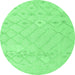 Round Solid Emerald Green Modern Rug, abs4834emgrn