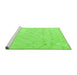 Sideview of Machine Washable Solid Green Modern Area Rugs, wshabs4834grn