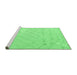 Sideview of Machine Washable Solid Emerald Green Modern Area Rugs, wshabs4834emgrn