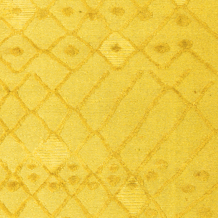 Machine Washable Solid Yellow Modern Rug, wshabs4834yw