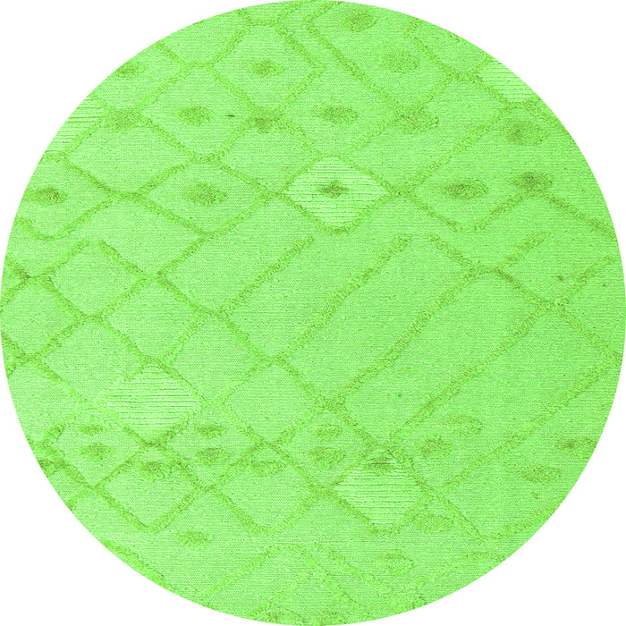 Round Solid Green Modern Rug, abs4834grn