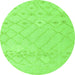 Round Solid Green Modern Rug, abs4834grn