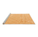 Sideview of Machine Washable Solid Orange Modern Area Rugs, wshabs4834org